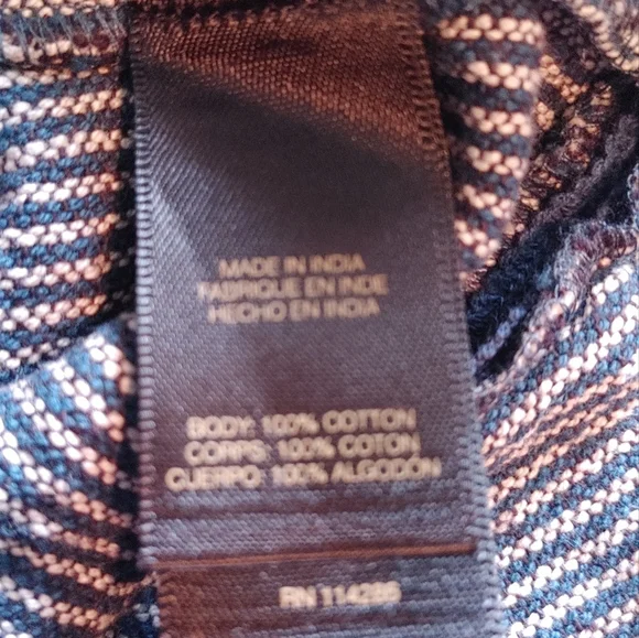 Frye shell top Total Eclipse railroad Stripes size large NWT - Picture 6 of 7